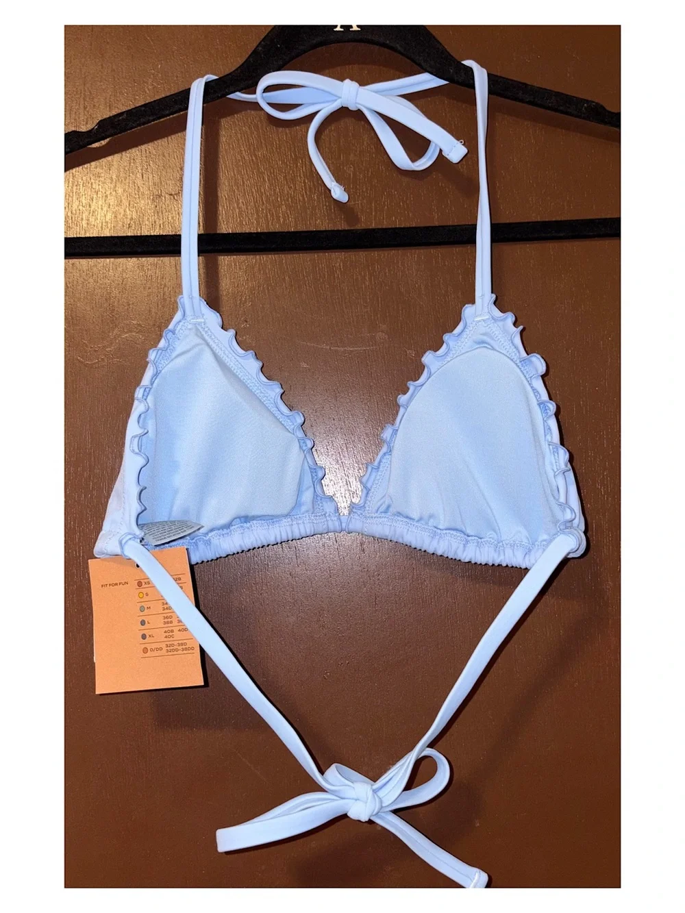 Shade & Shore - (2) Ruffle Bikini Tops (Burgundy and Light Blue - Small)